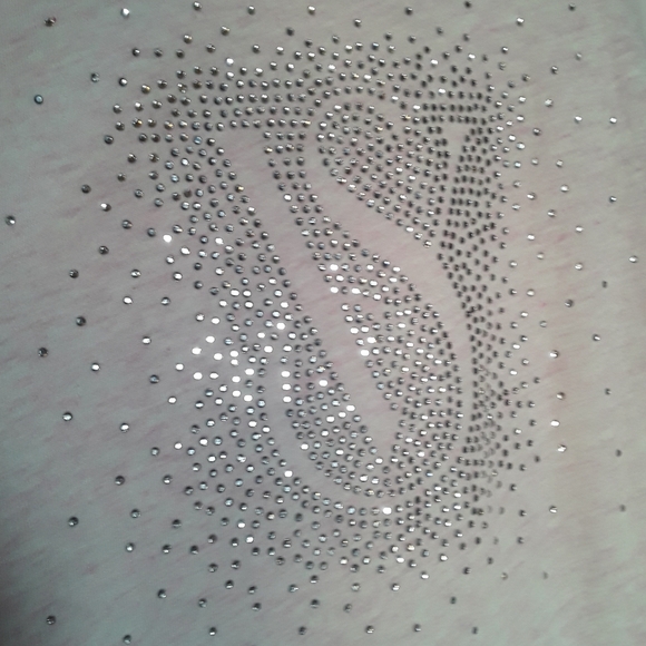 NWT Med Pink Heathered Victoria's Secret Long sleeve Gorgeous Nightshirt Bling - Picture 7 of 12